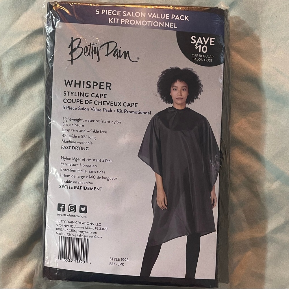 Betty Dain Whisper Styling Capes
